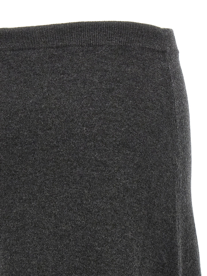 Balenciaga Gray Wool Mini Skirt
