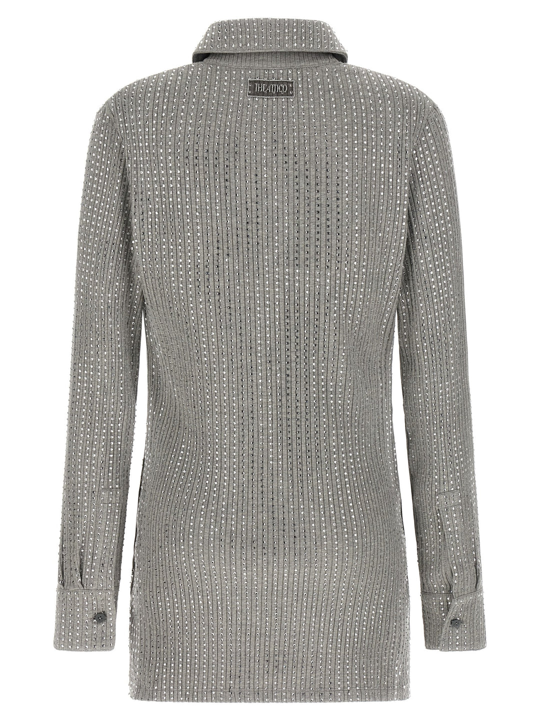 The Attico Gray Cotton Short Dress