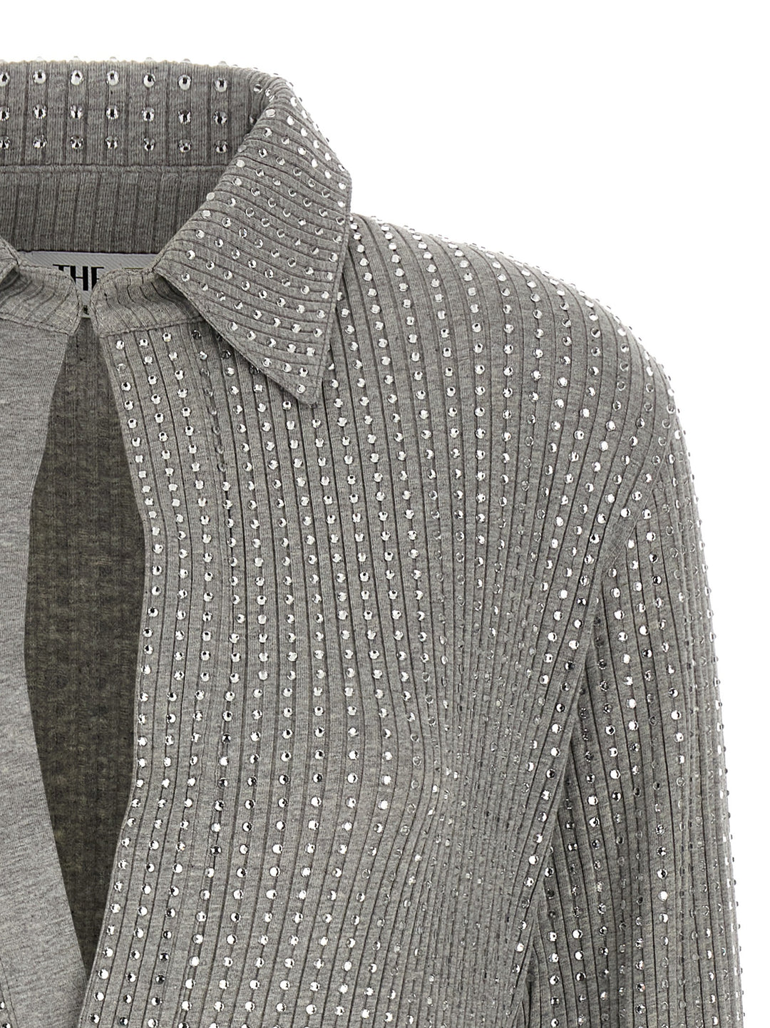 The Attico Gray Cotton Short Dress