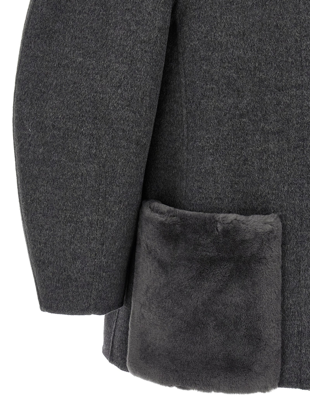 Fendi Gray Virgin Wool Coat
