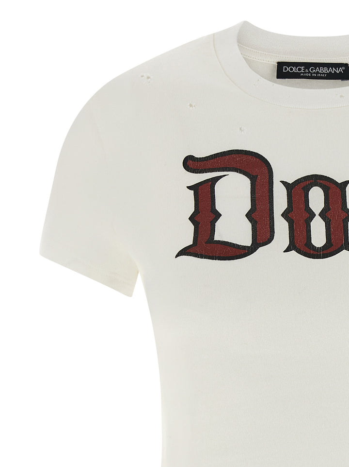 Dolce &amp; Gabbana White Cotton T-Shirt