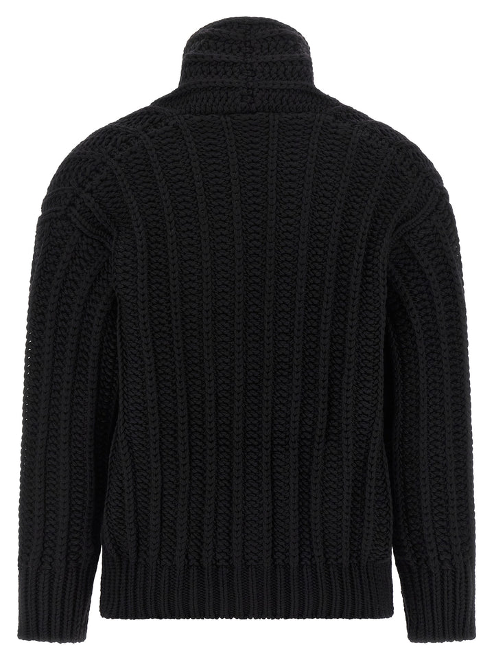 Dolce &amp; Gabbana Black Virgin Wool Cardigan