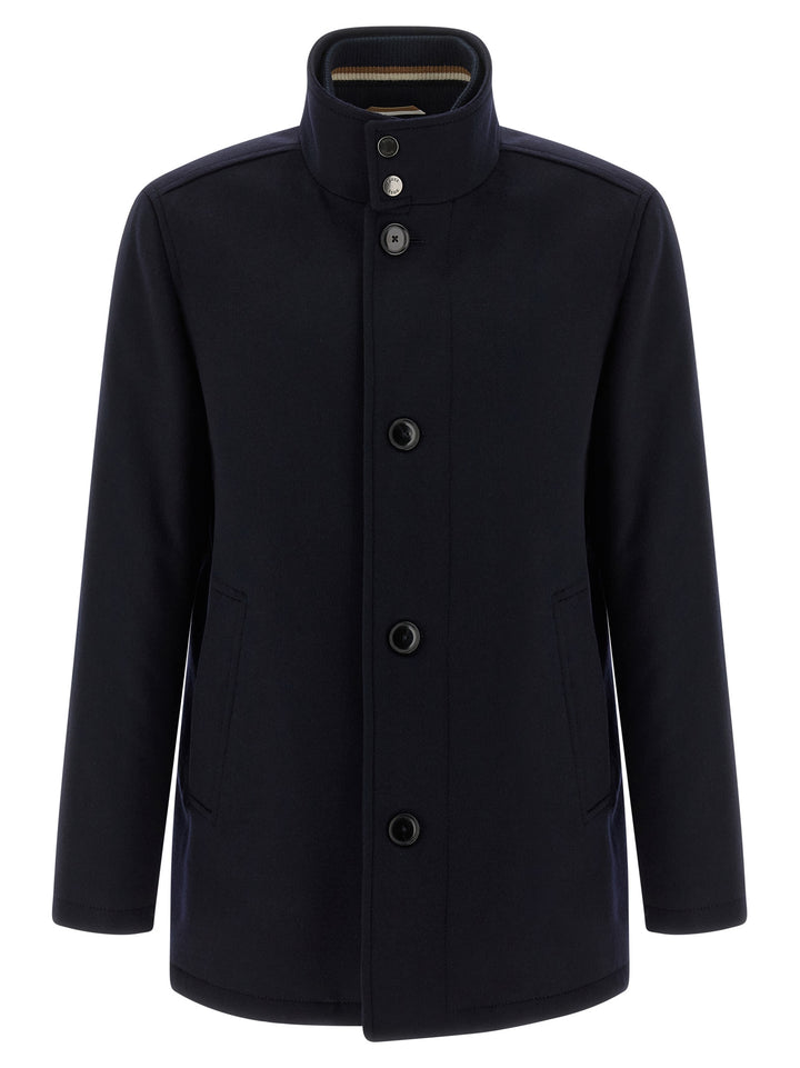 Hugo Boss Blue Wool Coat