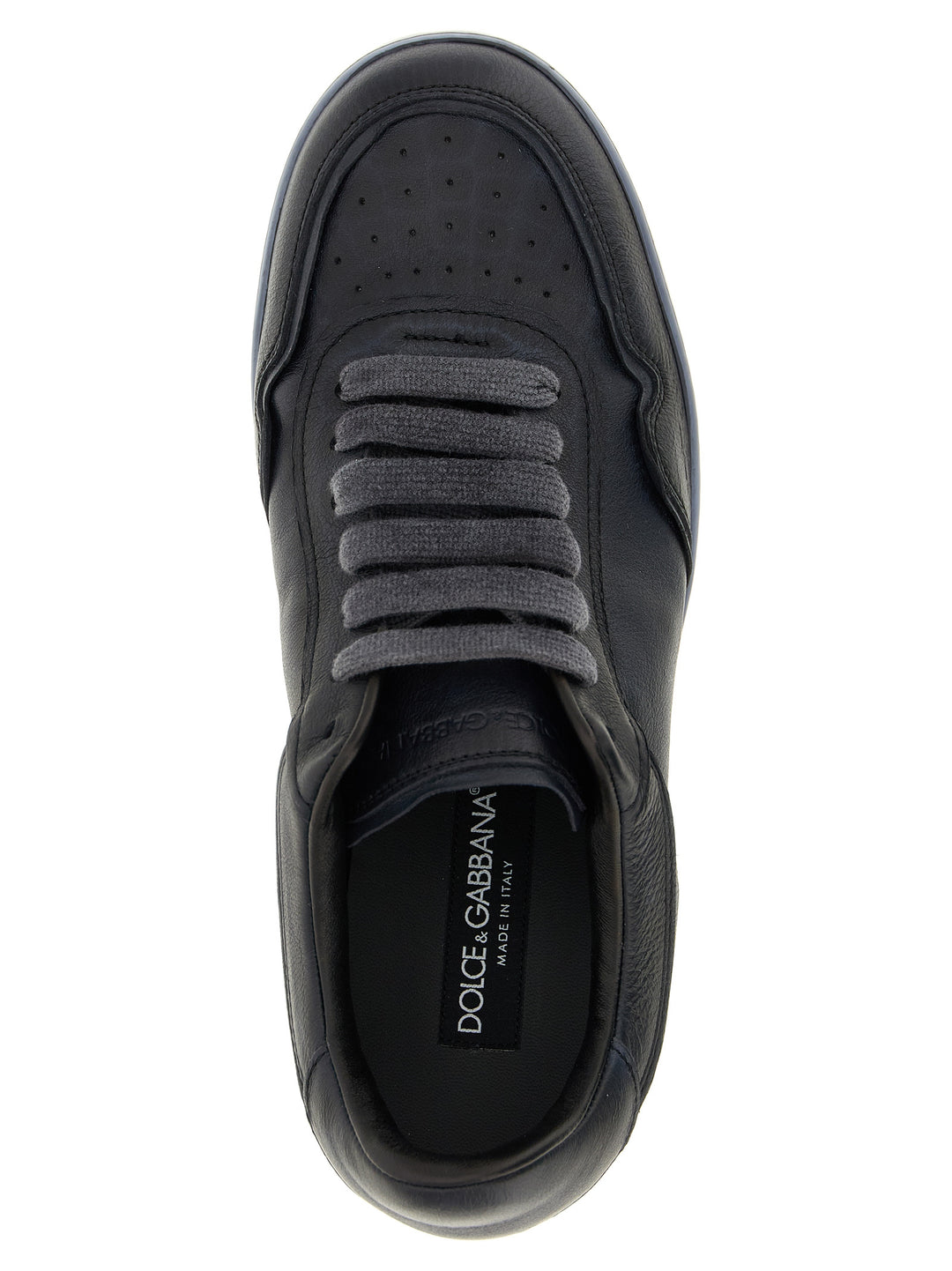 Dolce &amp; Gabbana Black Lamb Leather Low Top Sneakers
