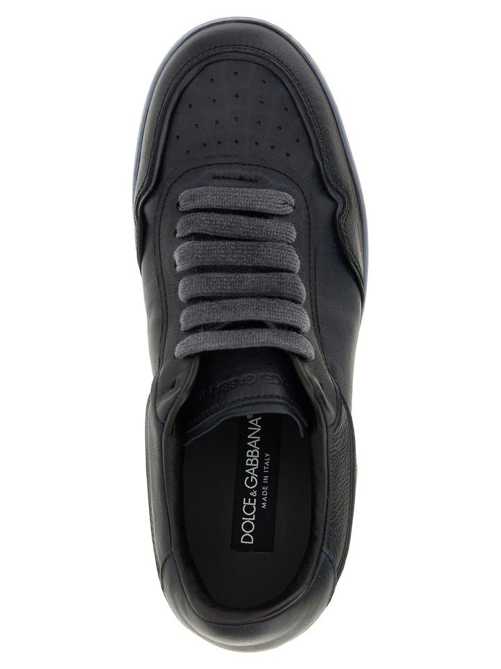 Dolce &amp; Gabbana Black Lamb Leather Low Top Sneakers