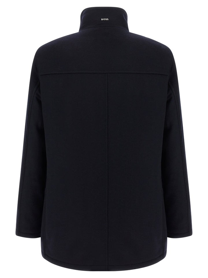 Hugo Boss Blue Wool Coat