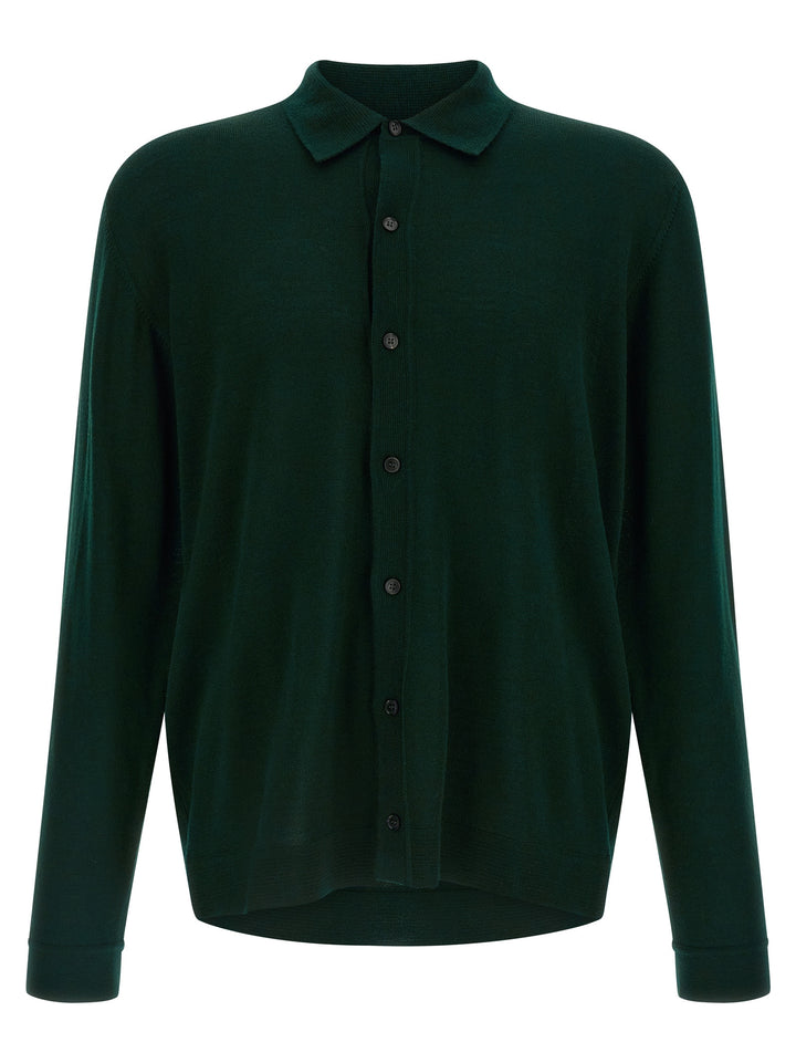 Roberto Collina Bicolor Merino Wool Cardigan