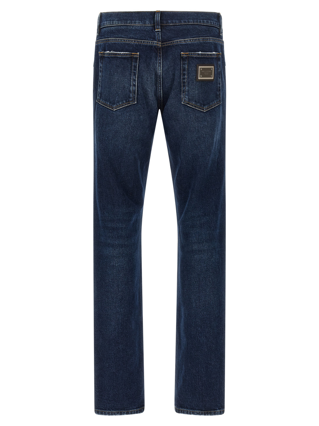 Dolce &amp; Gabbana Blue Cotton Straight-Leg Jeans