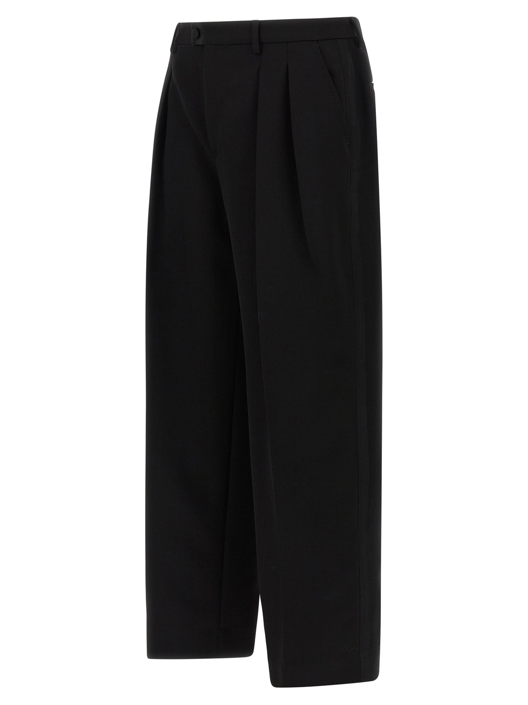Dolce &amp; Gabbana Black Virgin Wool Dress Pants