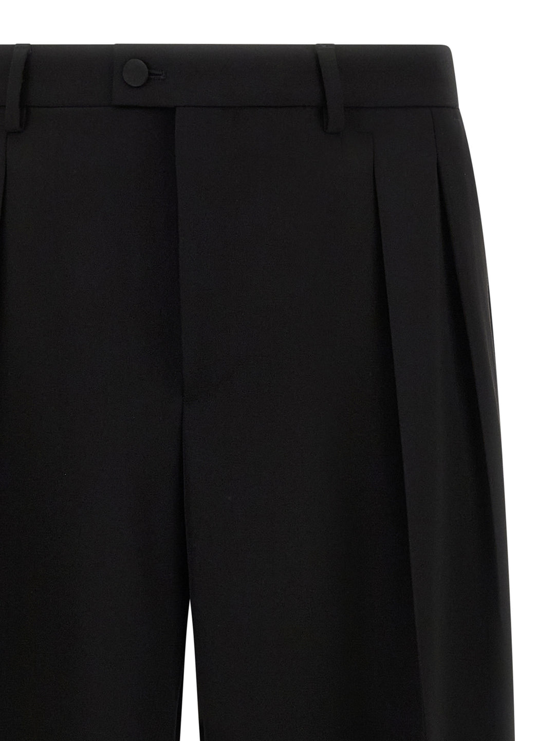 Dolce &amp; Gabbana Black Virgin Wool Dress Pants