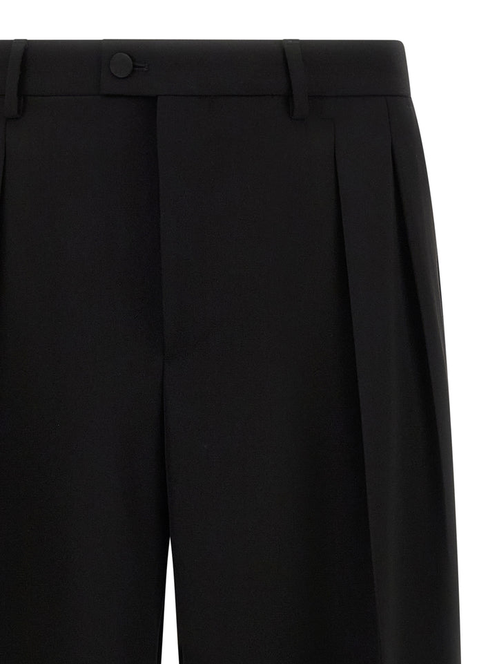 Dolce &amp; Gabbana Black Virgin Wool Dress Pants