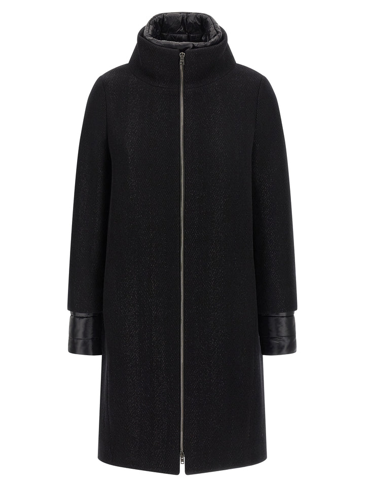 Herno Black Wool Coat