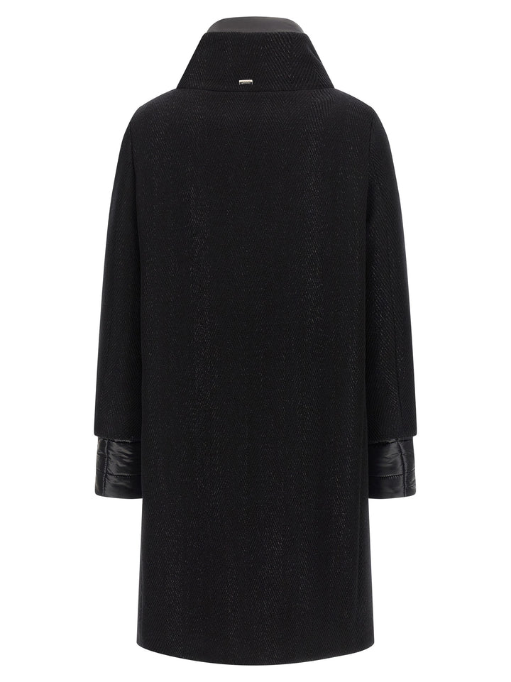 Herno Black Wool Coat