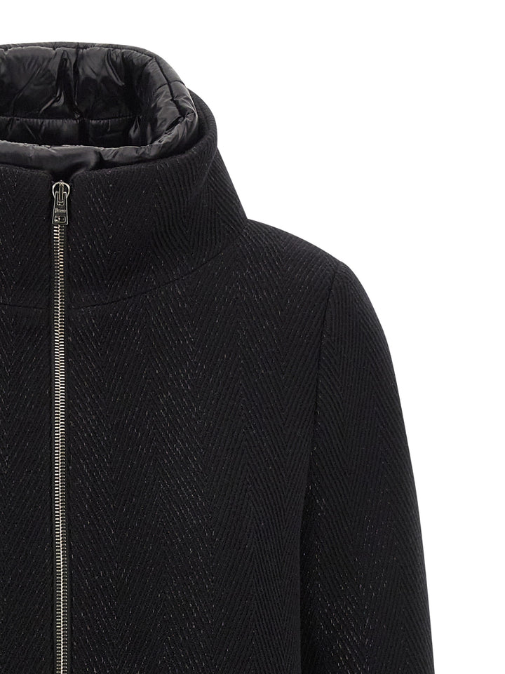Herno Black Wool Coat