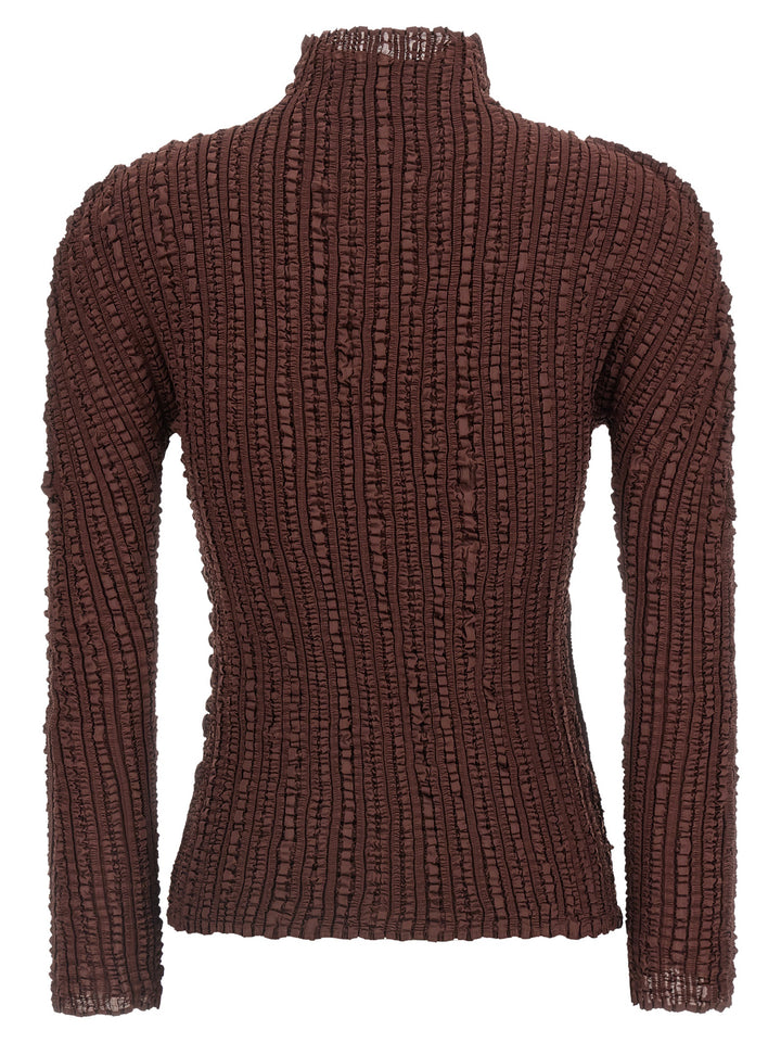 Issey Miyake Brown Polyester Cardigan
