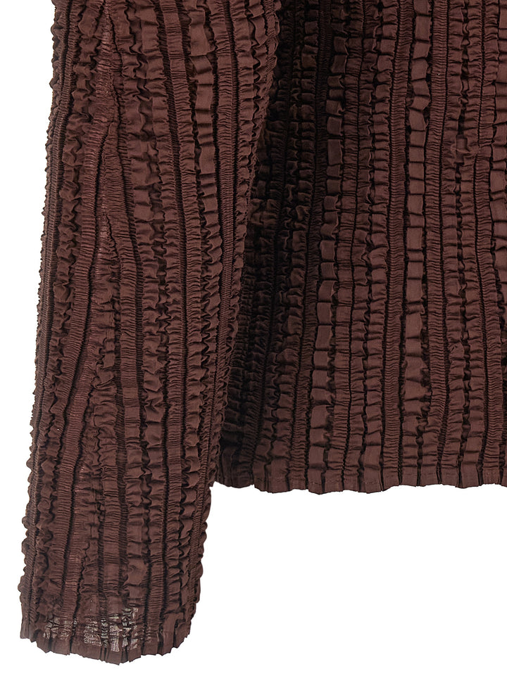 Issey Miyake Brown Polyester Cardigan