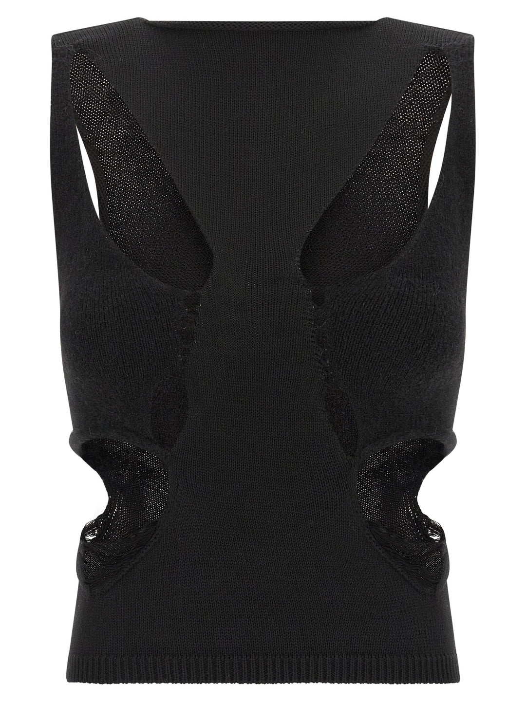 Rick Owens Black Wool Tank Tops