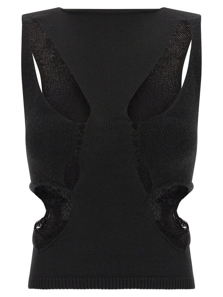 Rick Owens Black Wool Tank Tops