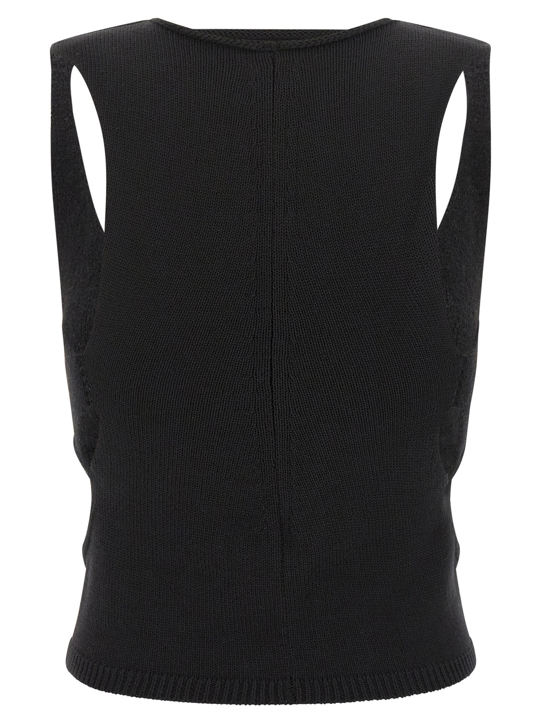 Rick Owens Black Wool Tank Tops