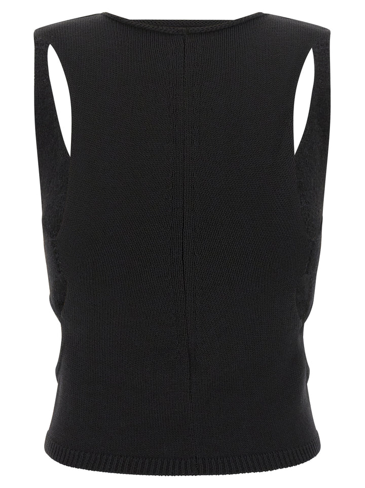 Rick Owens Black Wool Tank Tops