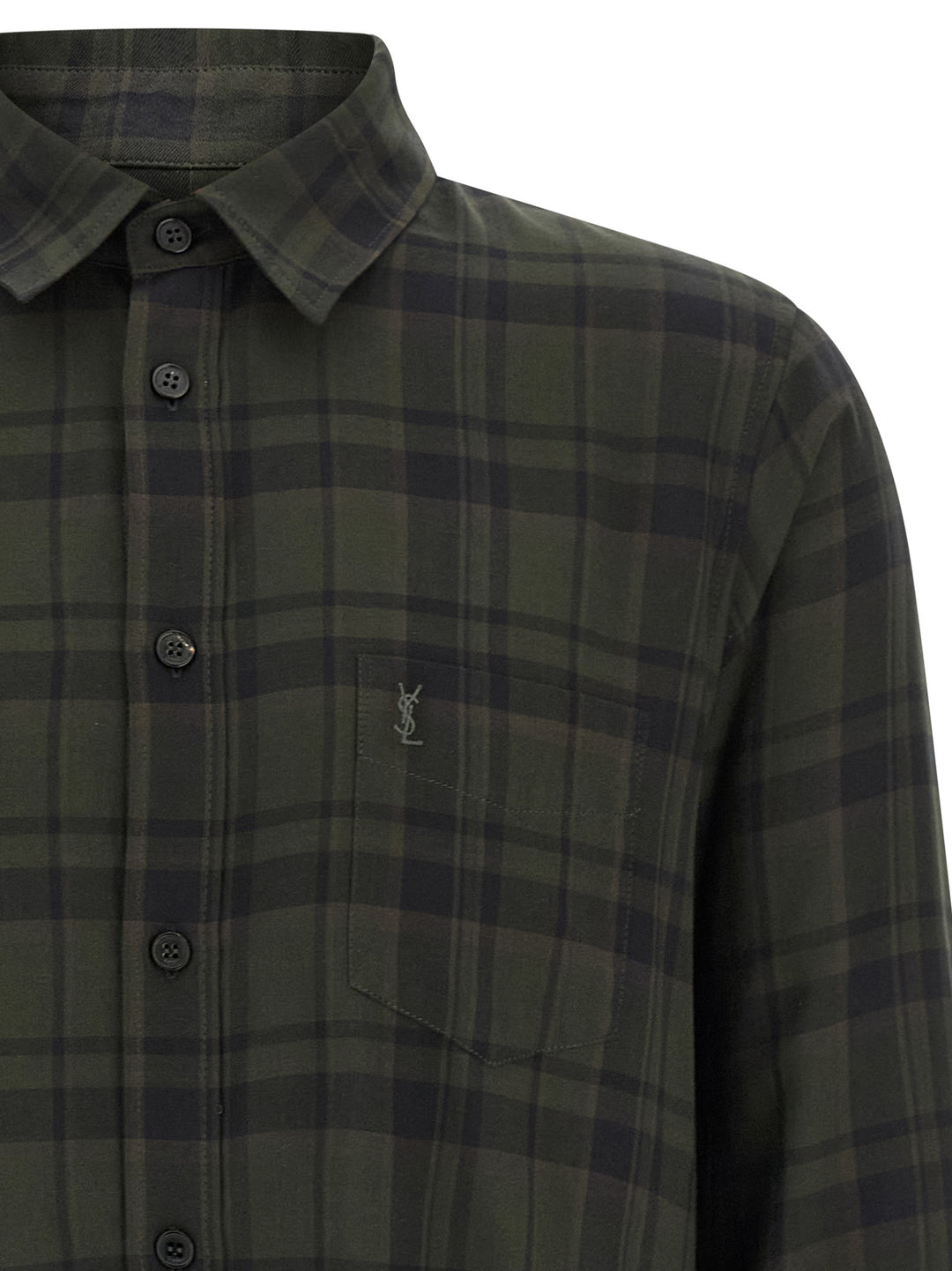 Saint Laurent Bicolor Cotton Blouse