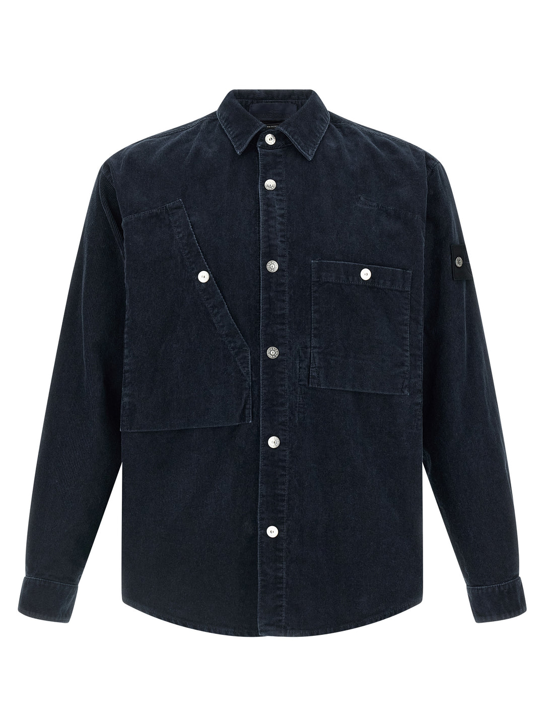 Stone Island Blue Cotton Blouse