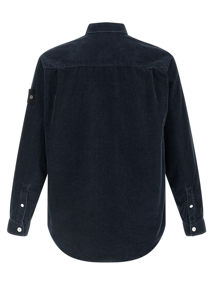Stone Island Blue Cotton Blouse