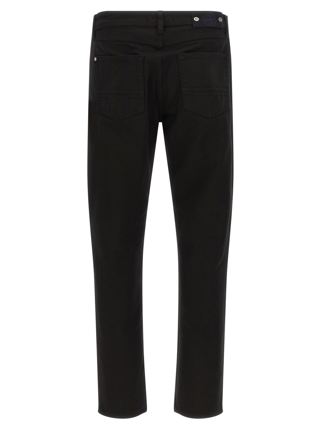 Stone Island Black Cotton Straight-Leg Jeans