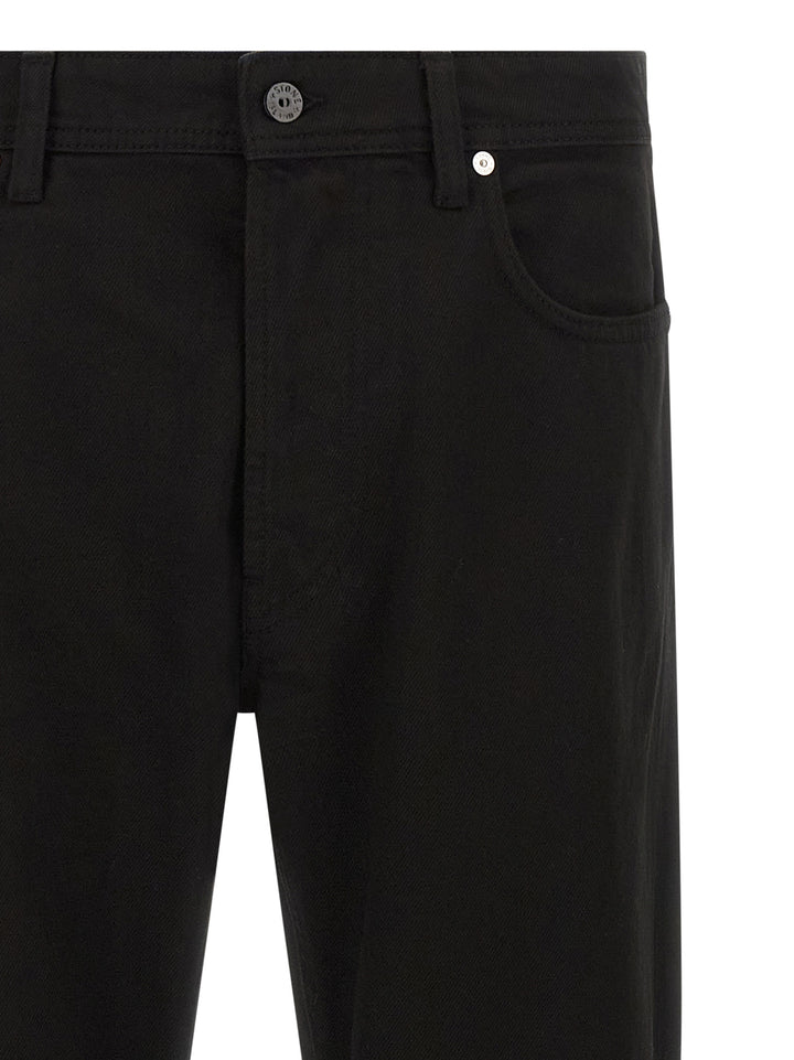 Stone Island Black Cotton Straight-Leg Jeans