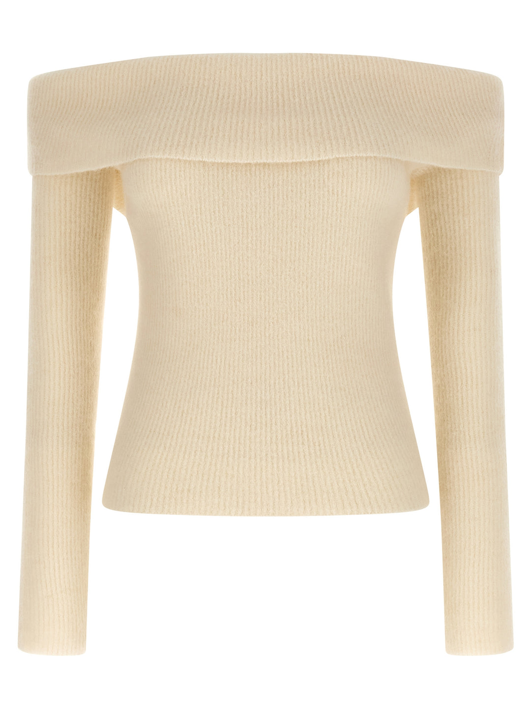 Rick Owens White Wool Cardigan