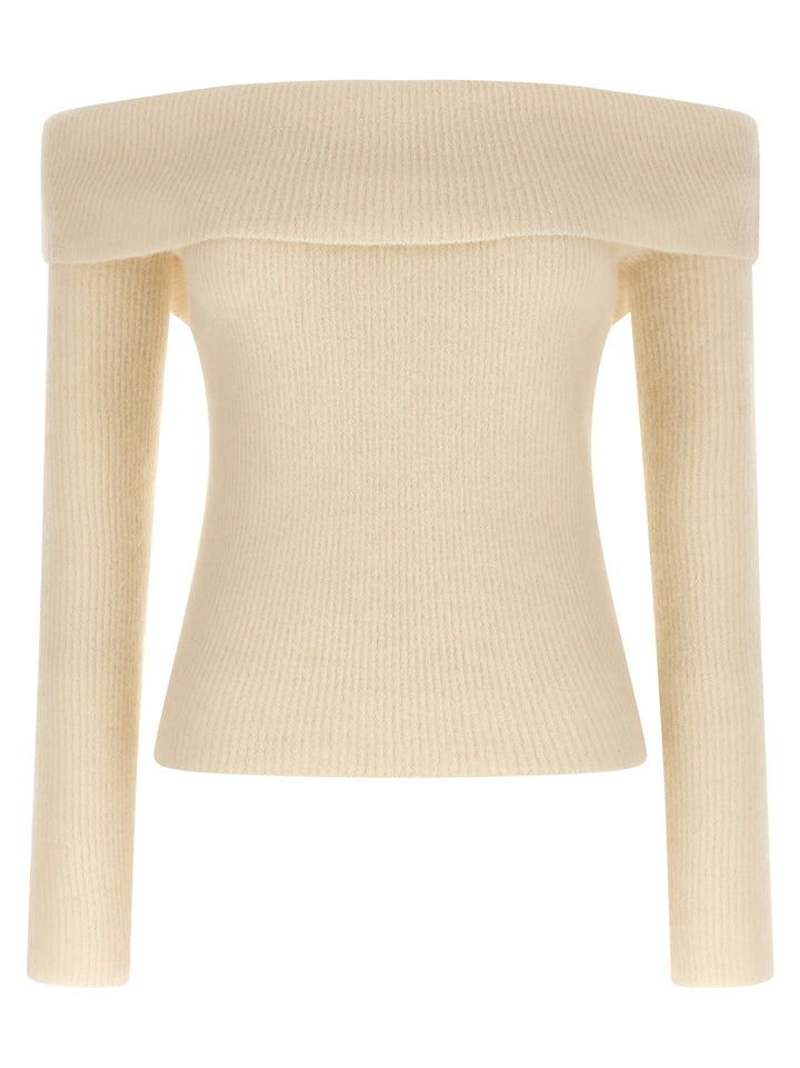 Rick Owens White Wool Cardigan