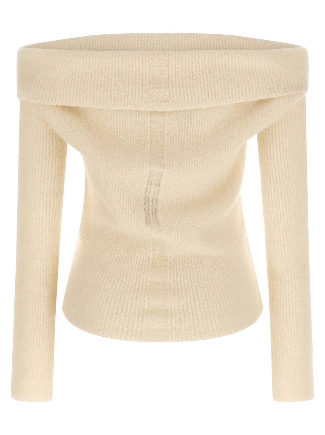 Rick Owens White Wool Cardigan