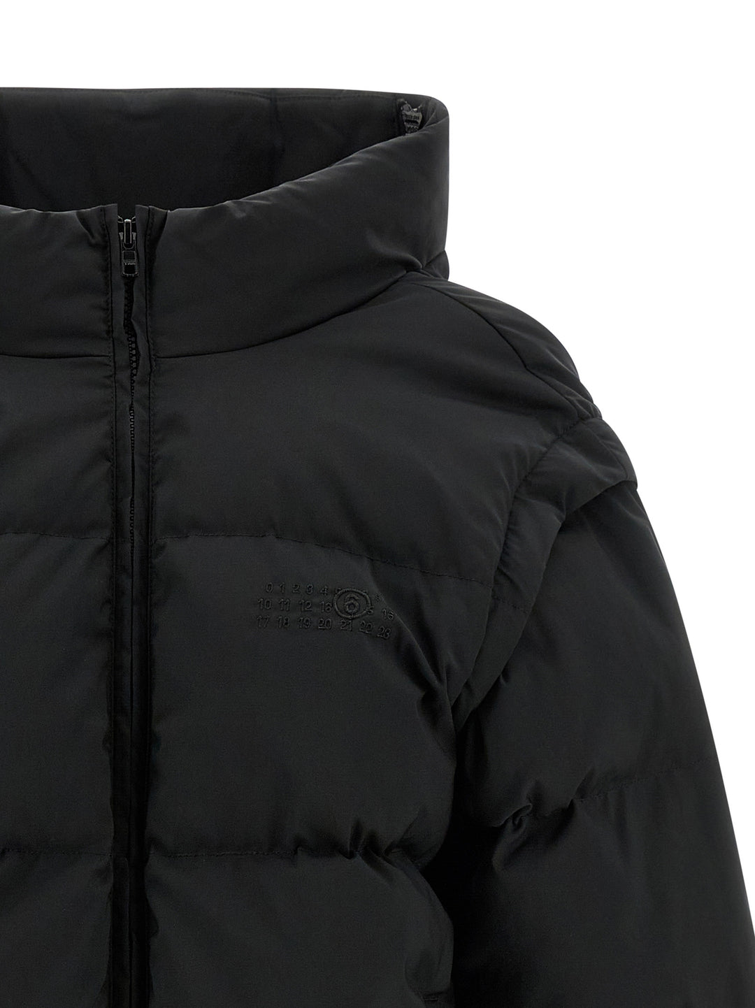 MM6 Maison Margiela Black Polyester Full-Length Jacket