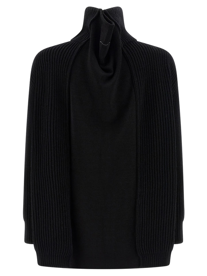 MM6 Maison Margiela Black Wool Short Dress