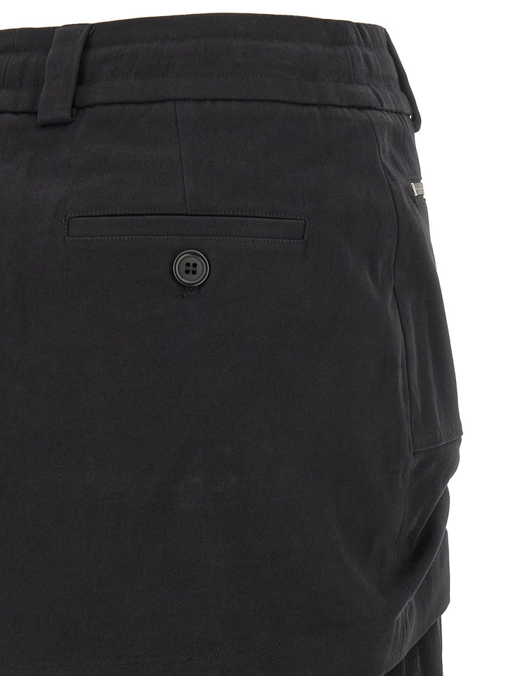 Dolce &amp; Gabbana Black Silk Midi Skirt