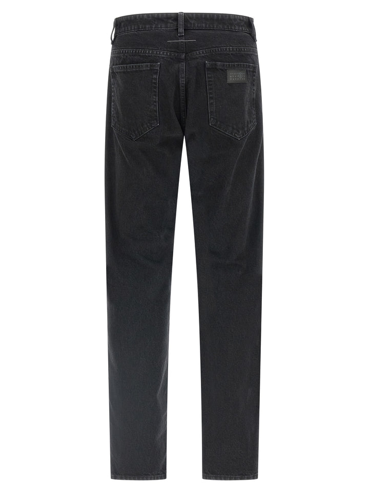 MM6 Maison Margiela Black Cotton Tapered Jeans