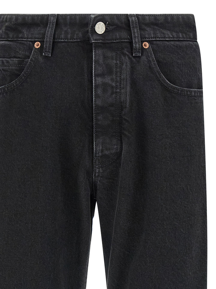 MM6 Maison Margiela Black Cotton Tapered Jeans