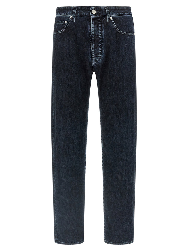 MM6 Maison Margiela Black Cotton Straight-Leg Jeans