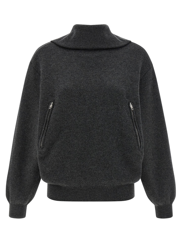 Balenciaga Gray Wool Cardigan
