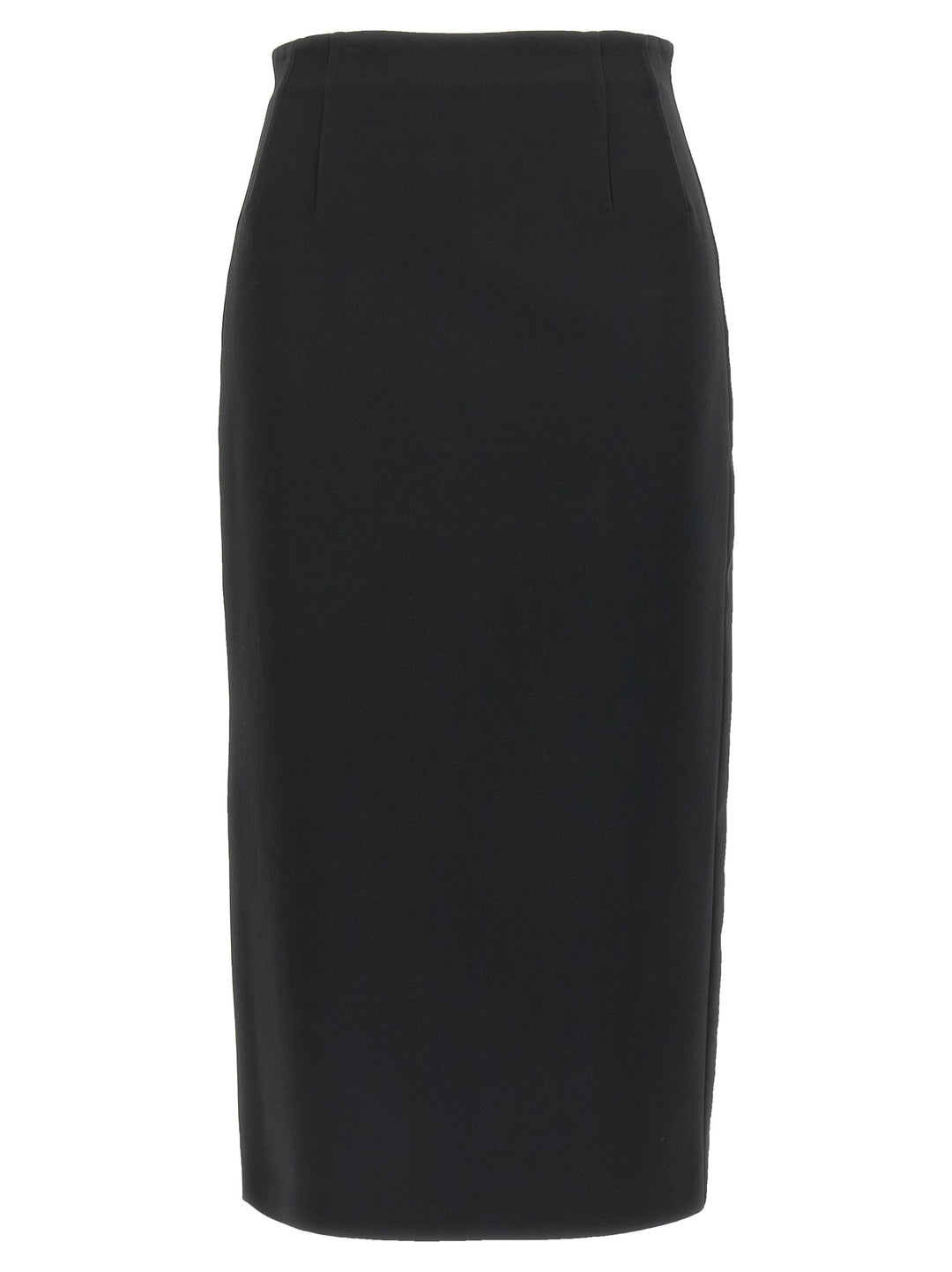 Max Mara Black Viscose Midi Skirt