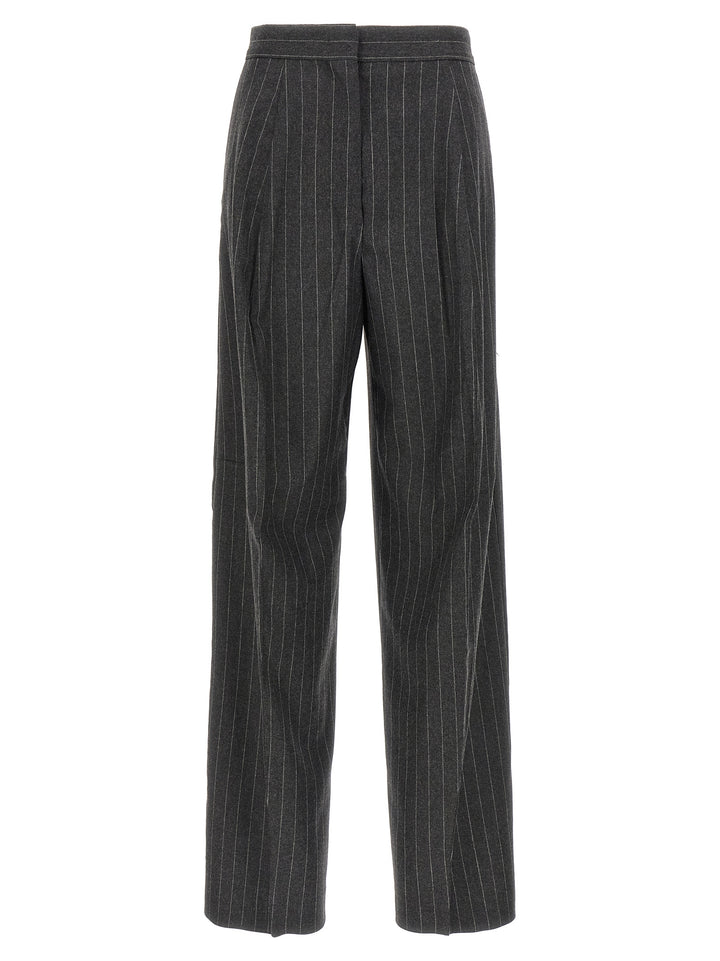Sportmax Gray Virgin Wool Dress Pants