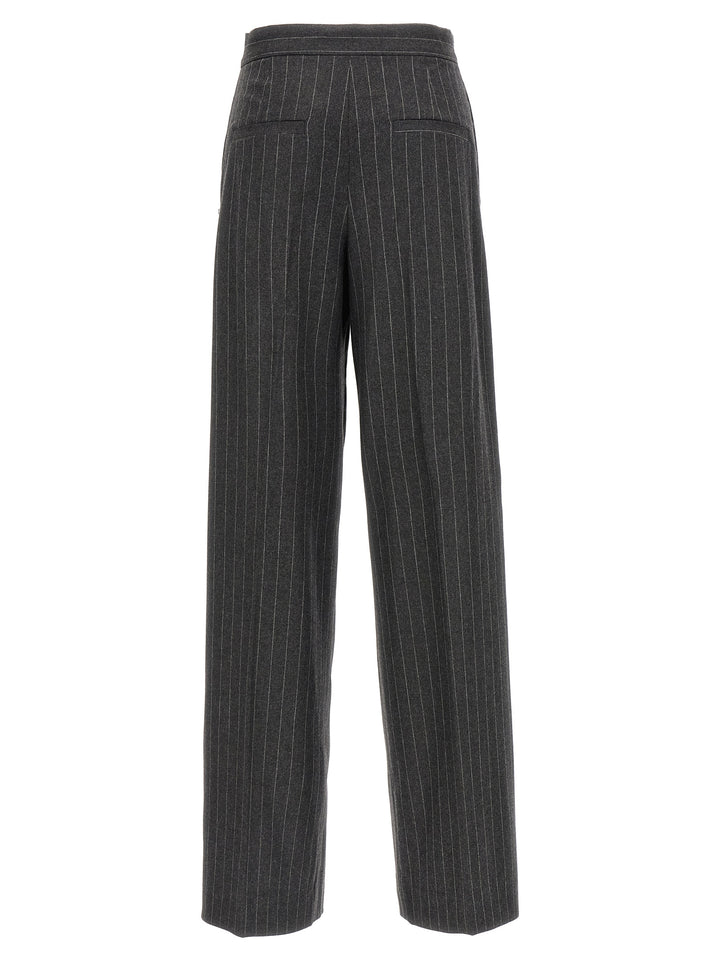 Sportmax Gray Virgin Wool Dress Pants