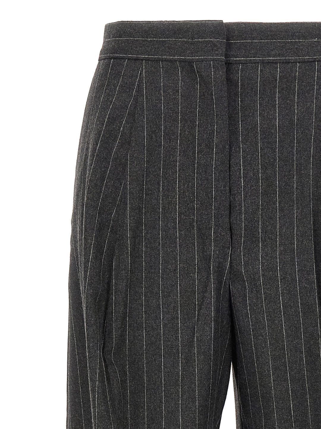 Sportmax Gray Virgin Wool Dress Pants