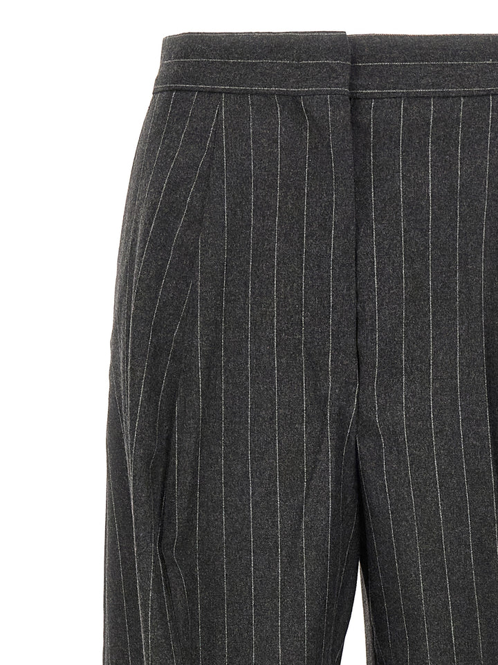 Sportmax Gray Virgin Wool Dress Pants