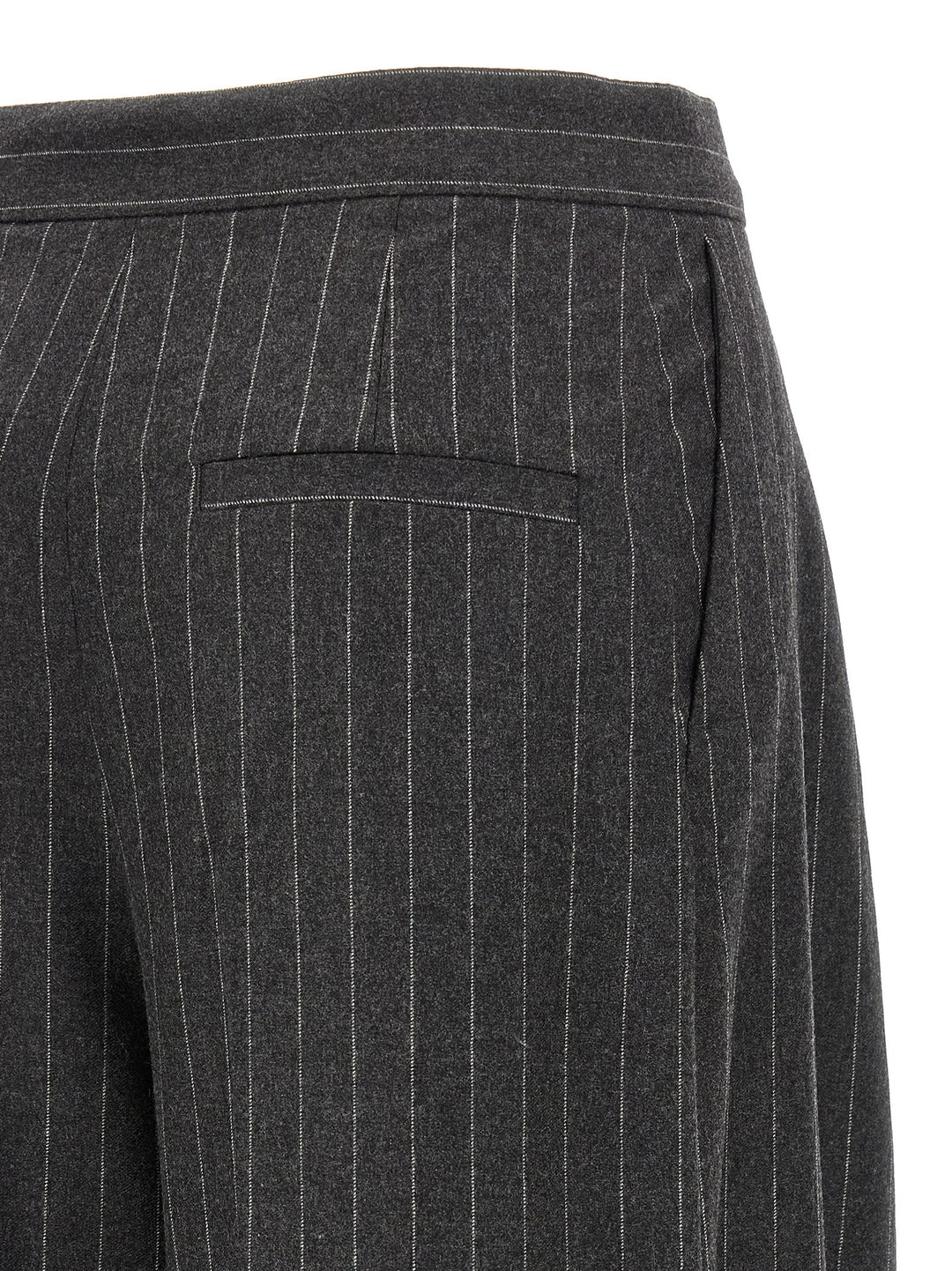 Sportmax Gray Virgin Wool Dress Pants