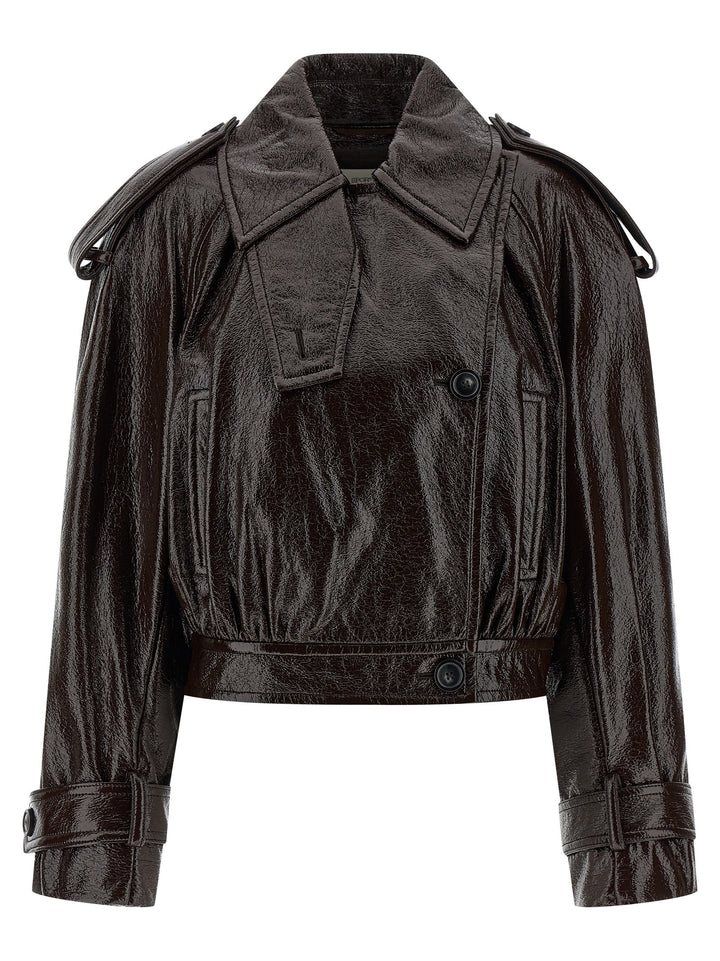 Sportmax Brown Cotton Coat