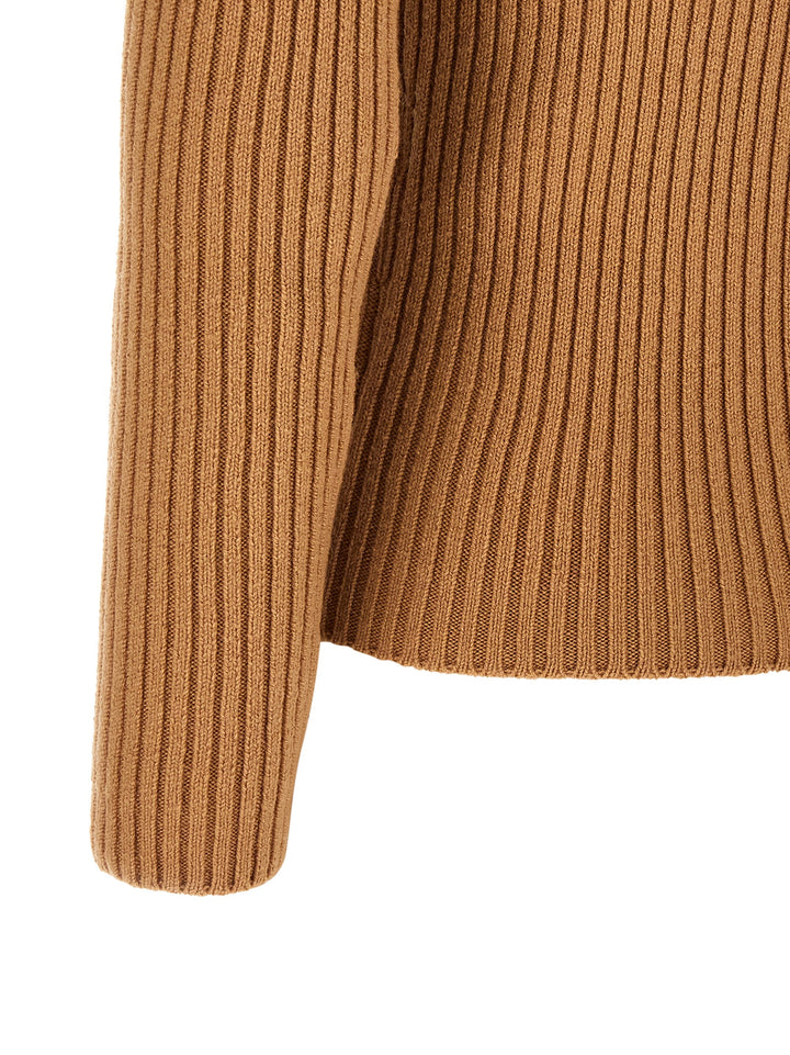 Max Mara Beige Wool Cardigan