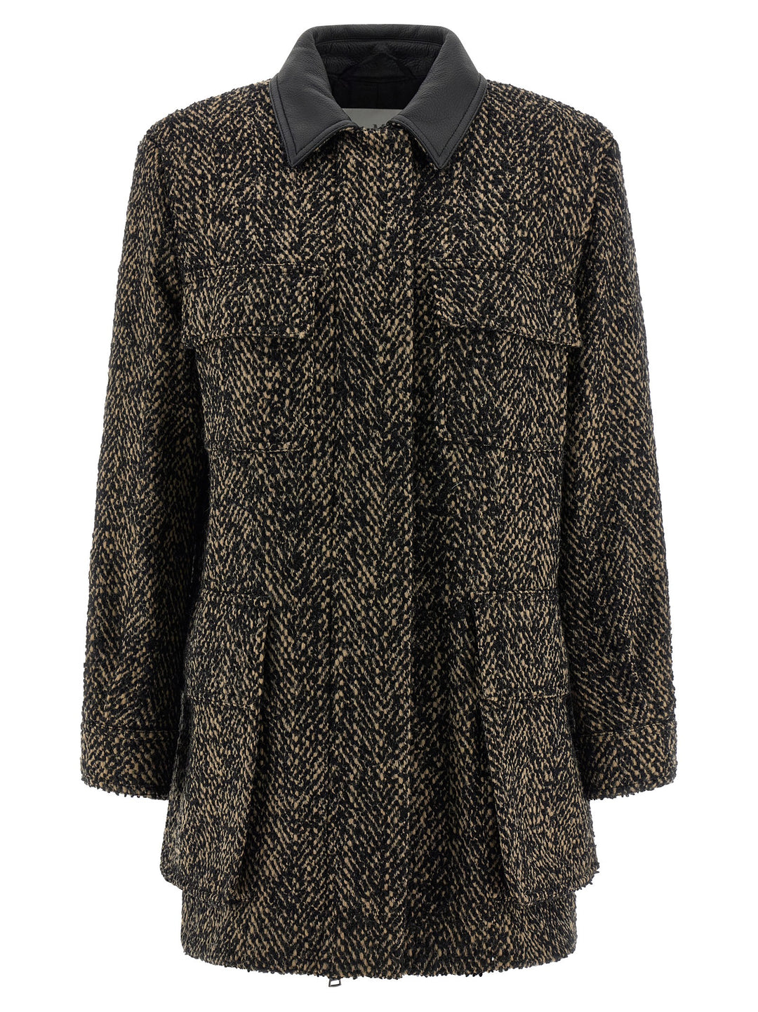 Max Mara Multicolor Virgin Wool Shell Jacket