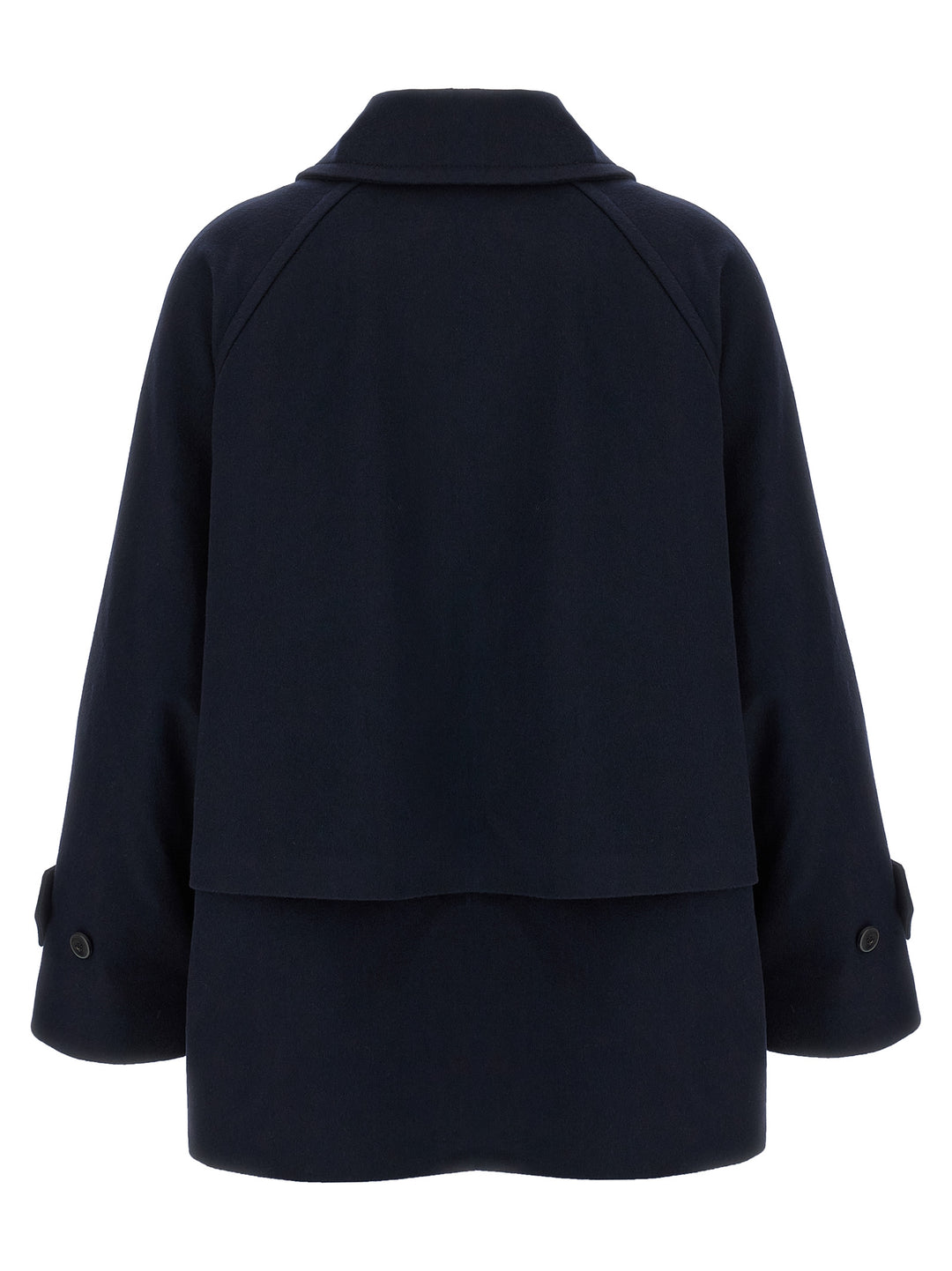 Alberto Biani Blue Virgin Wool Coat