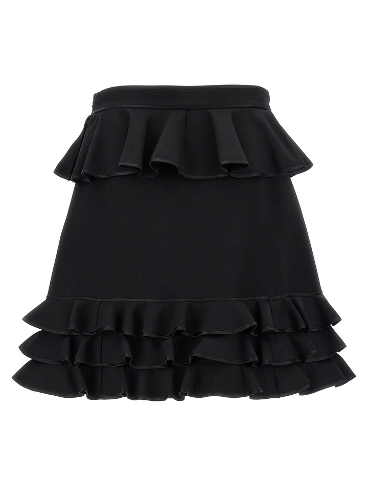 Valentino Garavani Black Virgin Wool Long Skirt